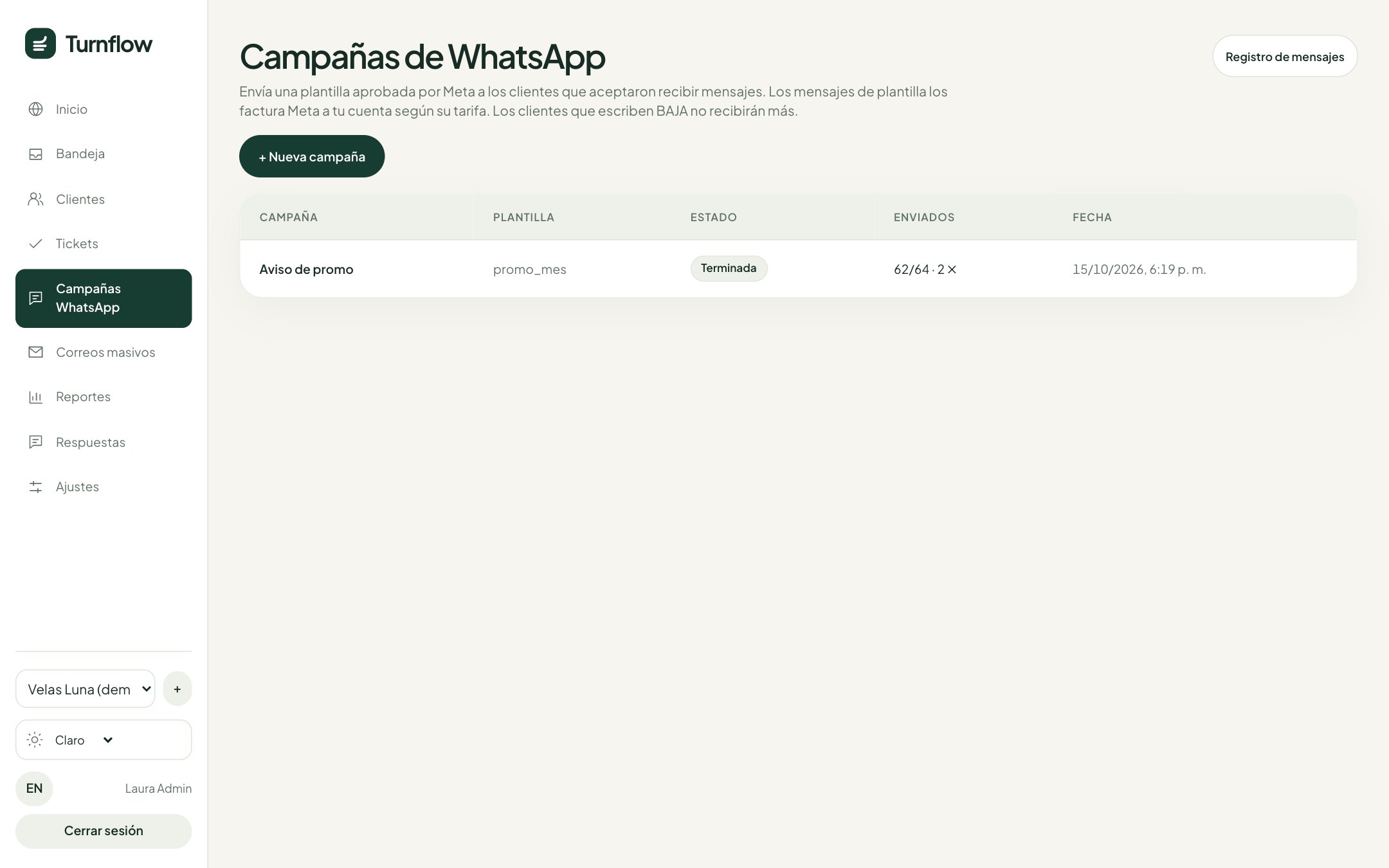 Campañas de WhatsApp
